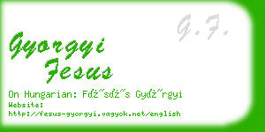 gyorgyi fesus business card